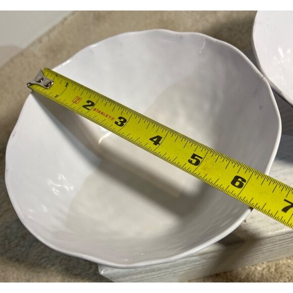 Set of 2 Mela-Ware Floral Design Melamine Salad Cereal Bowls 6.5" Scalloped Edge - Picture 5 of 8